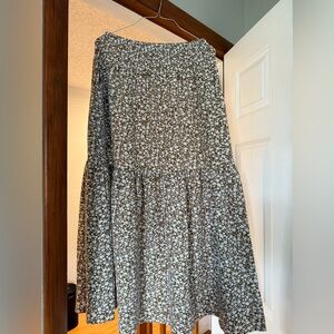 SHEIN Khaki Pocketed Elastic Waist Skirt